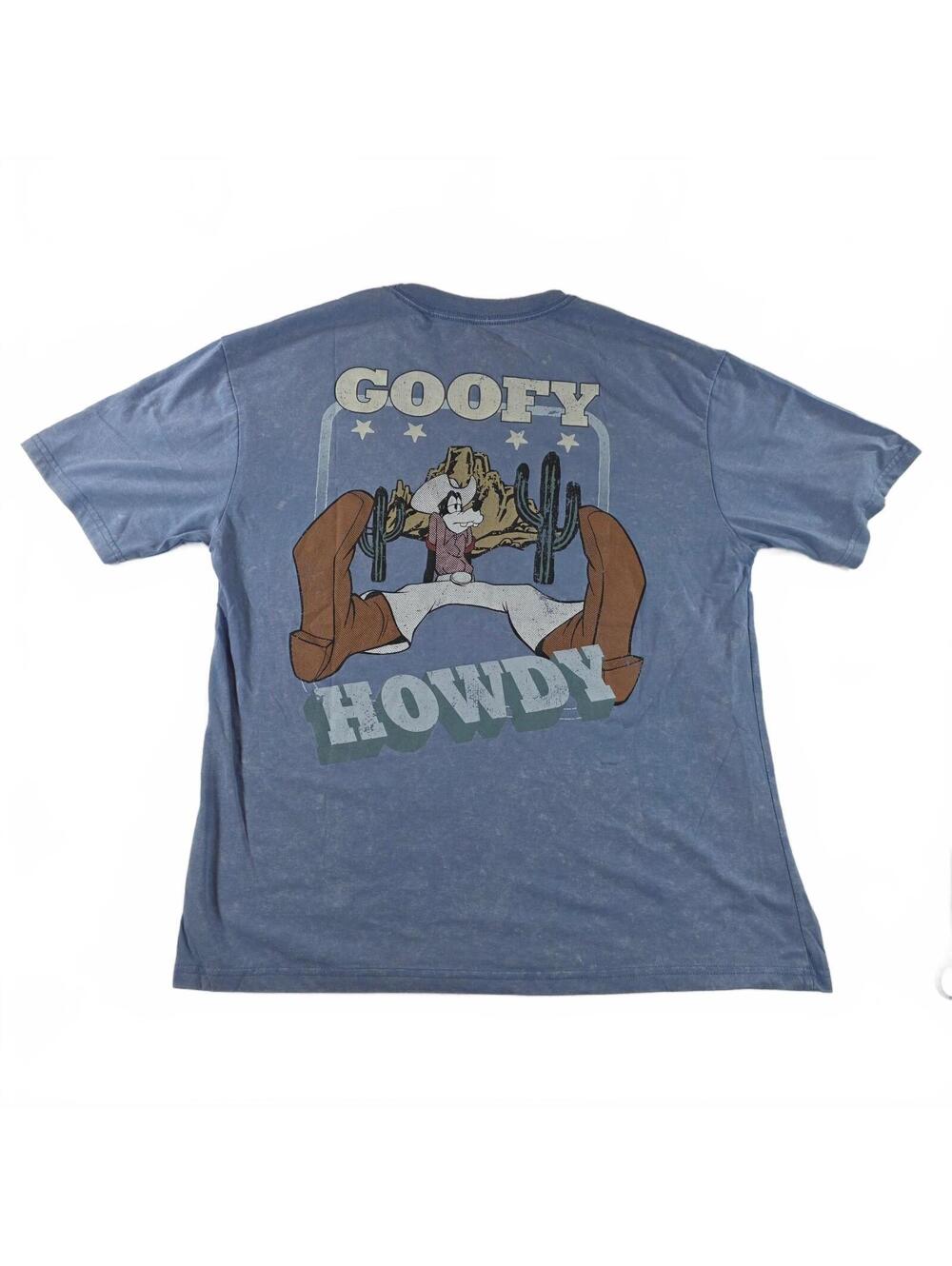 Disney Goofy Graphic T-Shirt Men's Size Med Blue Vintage Style Super Soft NWT